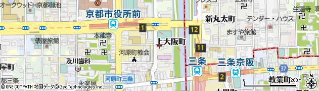 京都府京都市中京区上大阪町周辺の地図