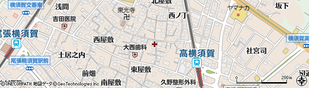 愛知県東海市高横須賀町東屋敷36周辺の地図