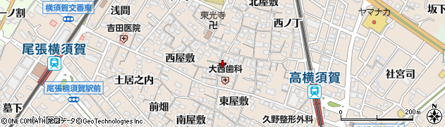 愛知県東海市高横須賀町東屋敷49周辺の地図