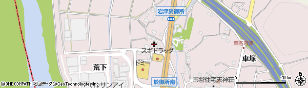 愛知県岡崎市岩津町（於御所）周辺の地図