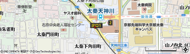 嵐電天神川駅周辺の地図