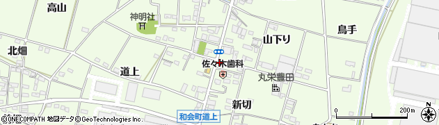 愛知県豊田市和会町山神東分2周辺の地図