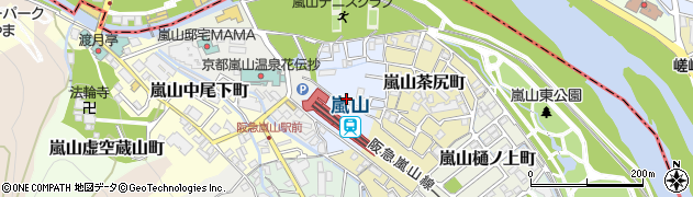 京都府京都市西京区嵐山東一川町周辺の地図