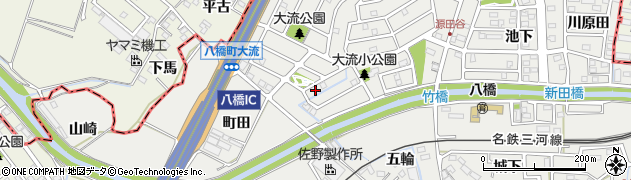 愛知県知立市八橋町大流30周辺の地図