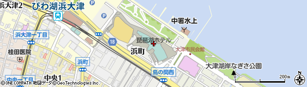琵琶湖ホテルフローリスト・ちきりやガーデン周辺の地図