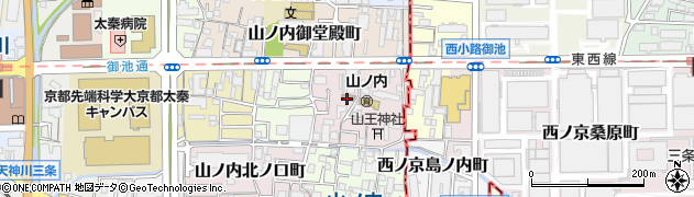 京都市児童福祉施設公設民営児童館山ノ内児童館周辺の地図