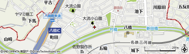 愛知県知立市八橋町大流18周辺の地図