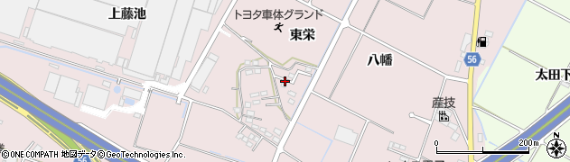 愛知県豊田市吉原町（馬ノ背）周辺の地図
