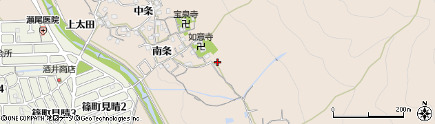 京都府亀岡市篠町山本（下口山田）周辺の地図