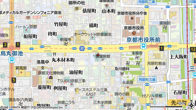 〒604-8094 京都府京都市中京区中白山町の地図