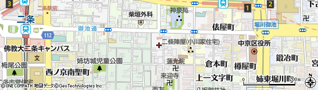 京都府京都市中京区神泉苑町周辺の地図