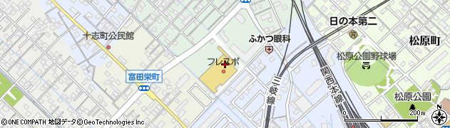 ホープクリーニング・フレスポ　四日市富田店周辺の地図