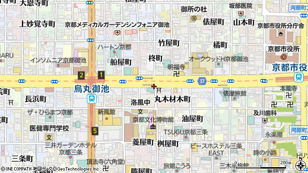 〒604-8105 京都府京都市中京区亀甲屋町の地図
