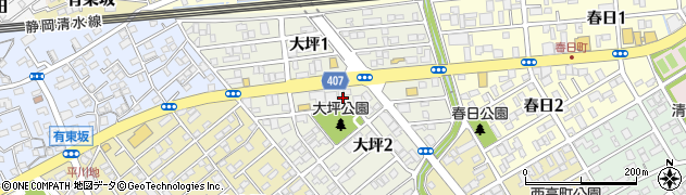 静岡県静岡市清水区大坪周辺の地図