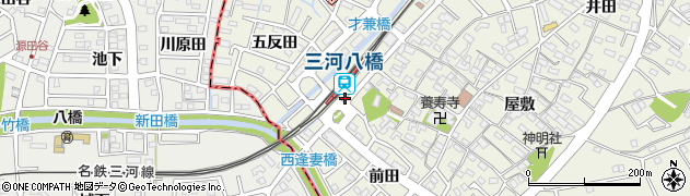 三河八橋駅周辺の地図
