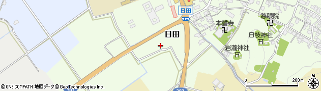 滋賀県日野町（蒲生郡）日田周辺の地図