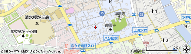 静岡県静岡市清水区上清水町周辺の地図