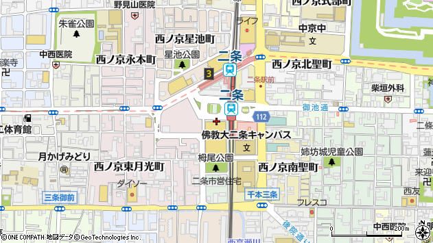 〒604-8415 京都府京都市中京区西ノ京栂尾町の地図