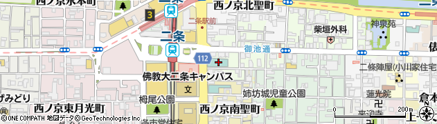 京都府京都市中京区西ノ京職司町22周辺の地図