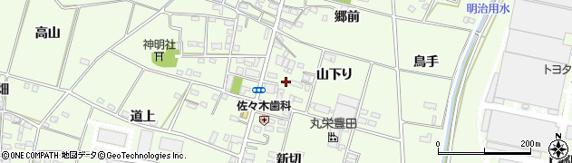 愛知県豊田市和会町山下り45周辺の地図