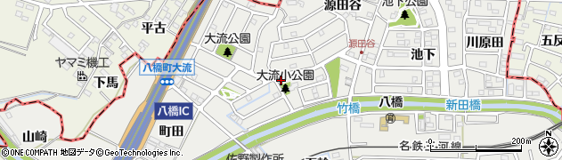 愛知県知立市八橋町大流26周辺の地図