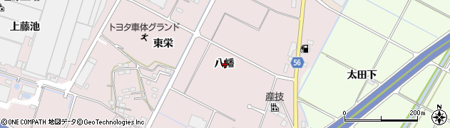 愛知県豊田市吉原町八幡周辺の地図