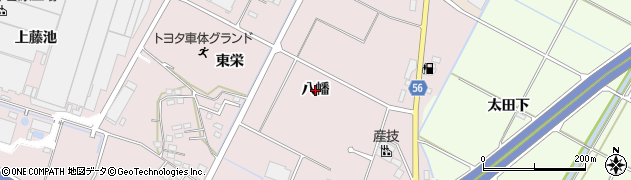 愛知県豊田市吉原町（八幡）周辺の地図