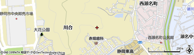 静岡県静岡市葵区川合周辺の地図