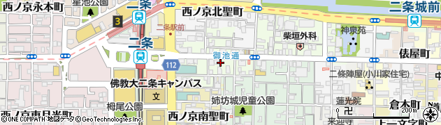 京都府京都市中京区西ノ京職司町62周辺の地図