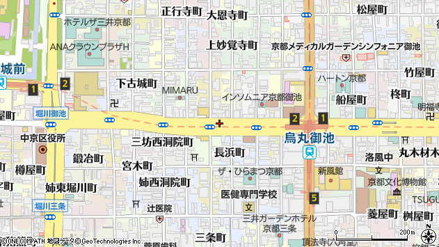〒604-0023 京都府京都市中京区西横町の地図
