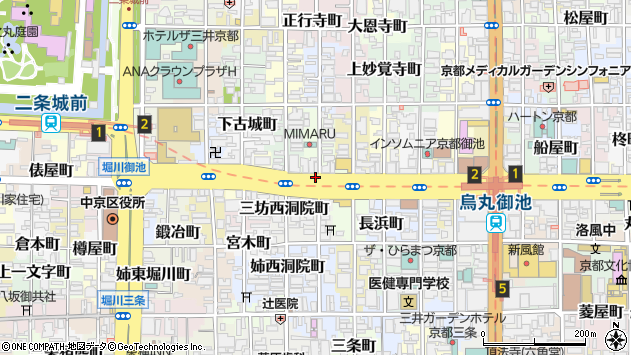 〒604-0033 京都府京都市中京区橋之町の地図