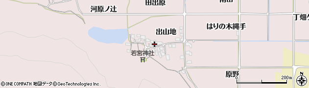 京都府亀岡市稗田野町佐伯出山地周辺の地図
