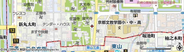 京都府京都市左京区東門前町周辺の地図