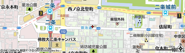 京都府京都市中京区西ノ京職司町69周辺の地図