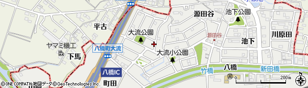 愛知県知立市八橋町大流周辺の地図