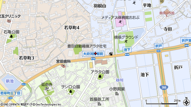 〒474-0051 愛知県大府市大府町の地図