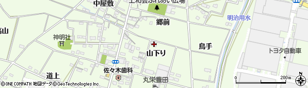 愛知県豊田市和会町山下り55周辺の地図