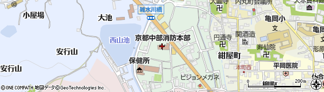 京都中部広域消防組合消防本部災害等自動案内周辺の地図