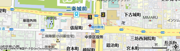 京都府京都市中京区池元町周辺の地図
