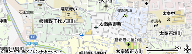 京都府京都市右京区太秦西野町周辺の地図