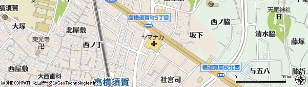 ヤマナカ高横須賀店周辺の地図