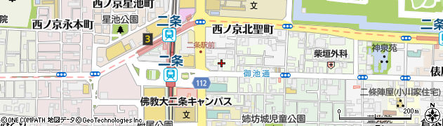 京都府京都市中京区西ノ京職司町36周辺の地図