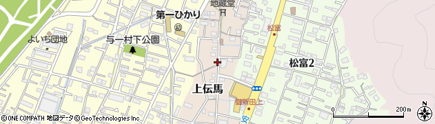 静岡県静岡市葵区上伝馬周辺の地図