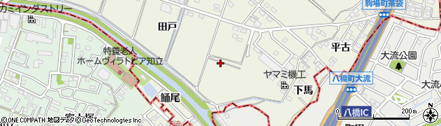 愛知県豊田市駒場町田戸周辺の地図