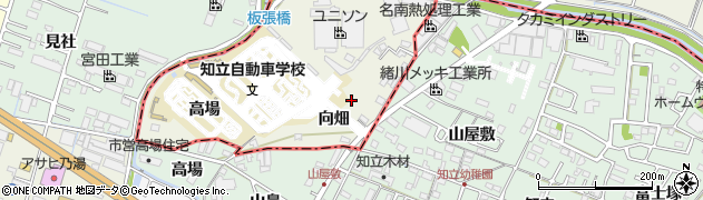 愛知県豊田市駒場町向畑周辺の地図