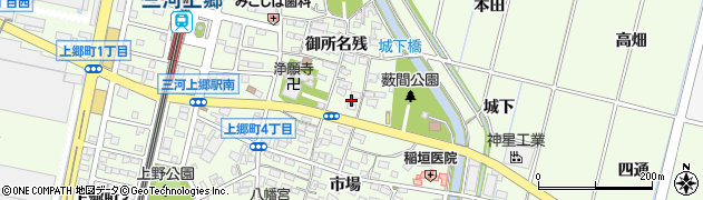 愛知県豊田市上郷町御所名残114周辺の地図