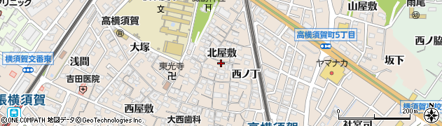 愛知県東海市高横須賀町北屋敷周辺の地図