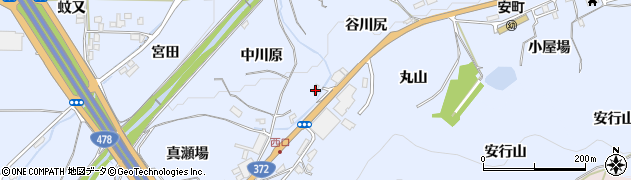 京都府亀岡市余部町中川原周辺の地図