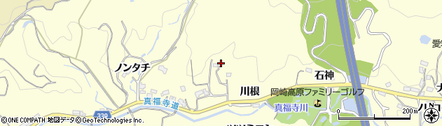 愛知県岡崎市駒立町川根24周辺の地図