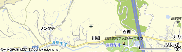愛知県岡崎市駒立町周辺の地図